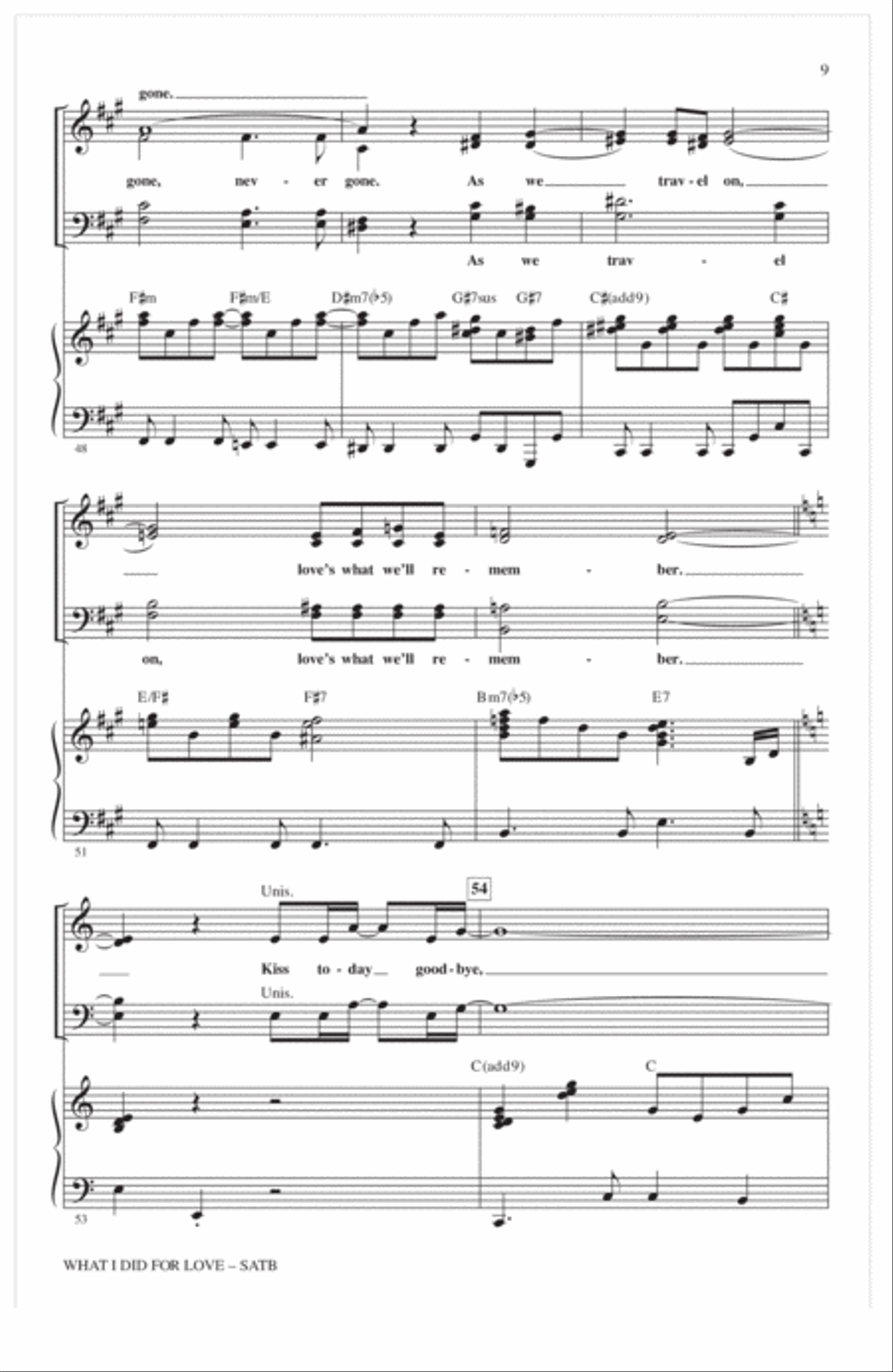 What I Did For Love (from A Chorus Line) (arr. Audrey Snyder) 4-Part scores gallery preview page 8