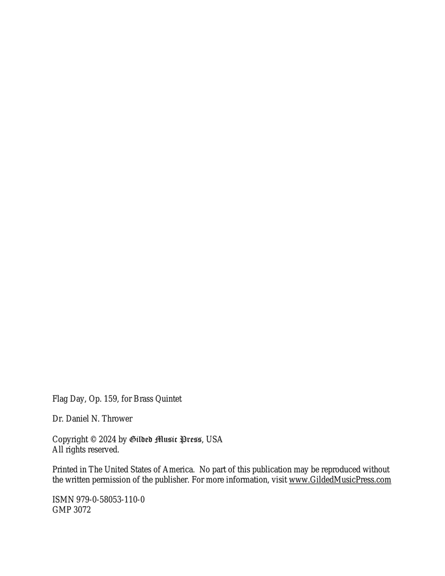 Flag Day, Op. 159 Brass Quintet scores gallery preview page 2