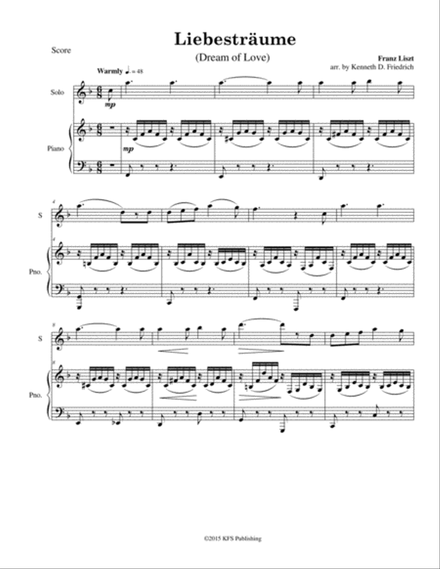 Liebestraume Liebestraume Flute Solo scores gallery preview page 1