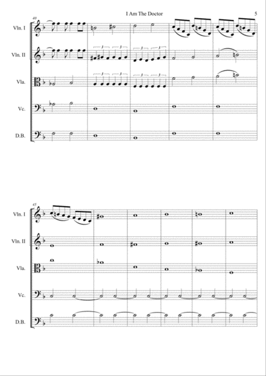 I Am The Doctor String Quintet scores gallery preview page 5