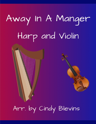 Book cover for Away In A Manger, for Harp and Violin
