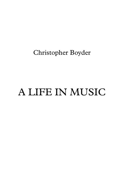 A Life in Music: For solo Double Bass and Poet.