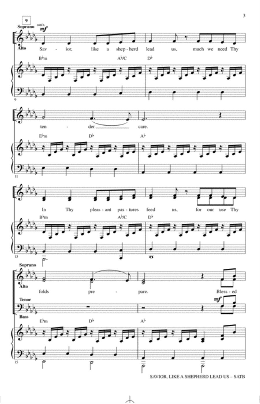 Savior, Like A Shepherd Lead Us Blessed Jesus 4-Part scores gallery preview page 2