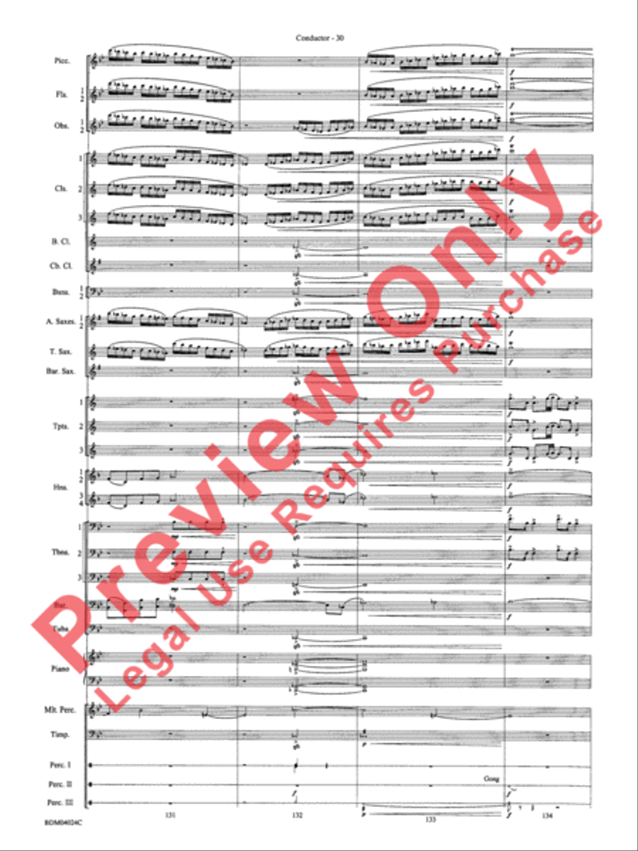 Ithaca (from The Odyssey (Symphony No. 2)) Concert Band scores gallery preview page 34