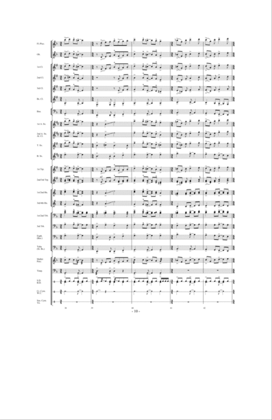 Canticle of the Saints Concert Band scores gallery preview page 9