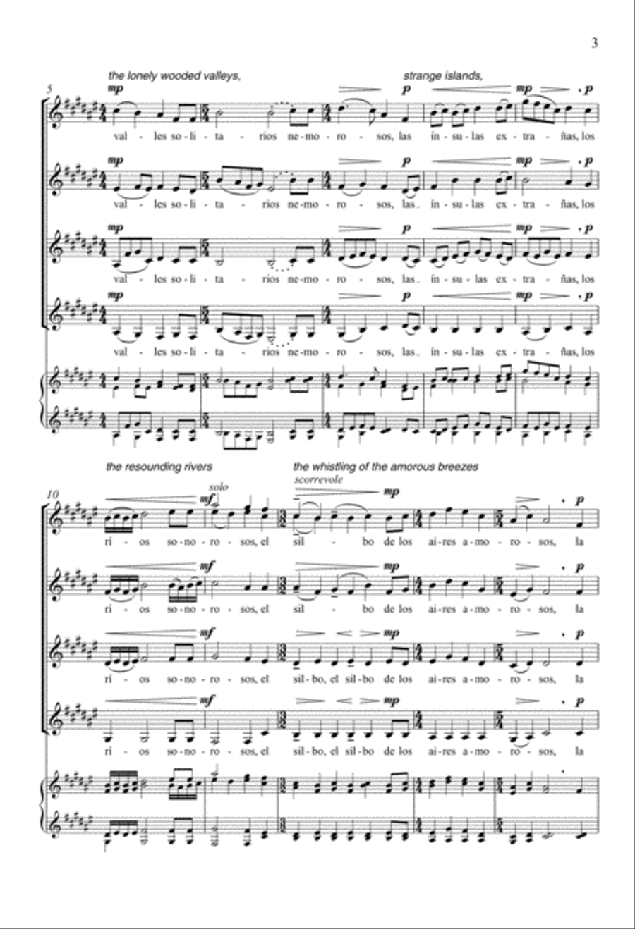 Mi Amado (My Beloved) from Two Love Songs of St. John of the Cross SSAA scores gallery preview page 3
