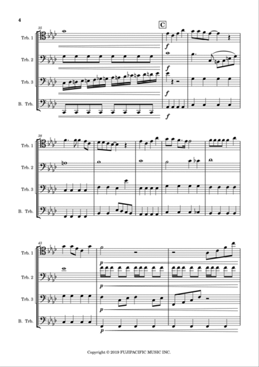 Makafushigi Adventure Trombone Solo scores gallery preview page 4