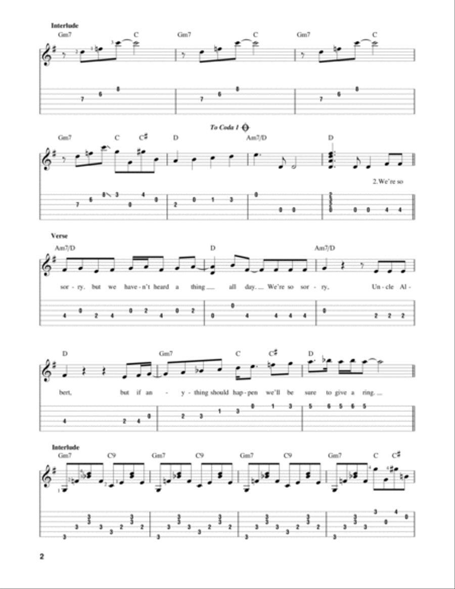 Uncle Albert / Admiral Halsey Acoustic Guitar scores gallery preview page 2