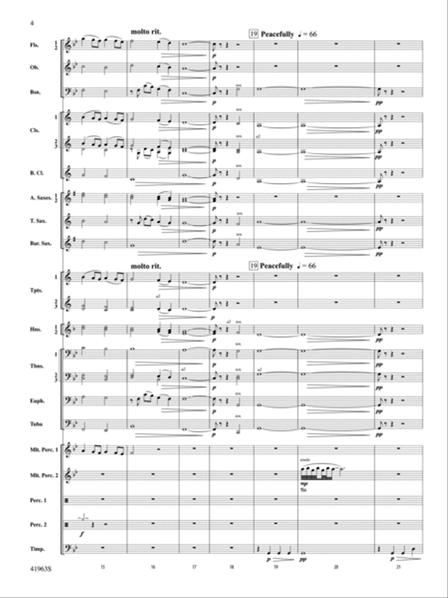 Sky Bound: Score Concert Band scores gallery preview page 4