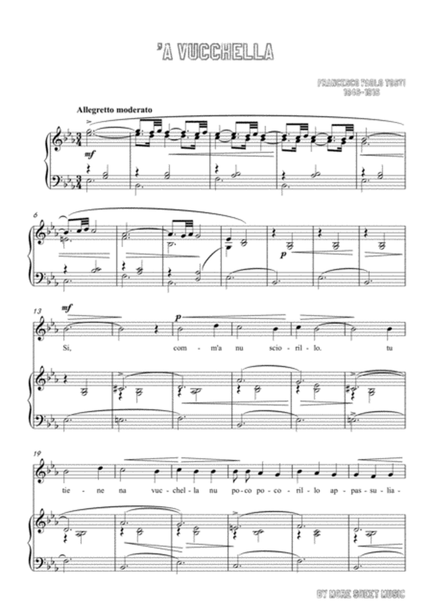 Tosti-'A Vucchella in E flat Major,for Voice and Piano image number null