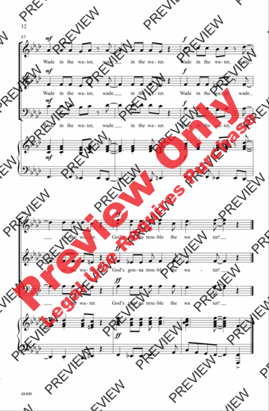 Wade in the Water 3-Part scores gallery preview page 12