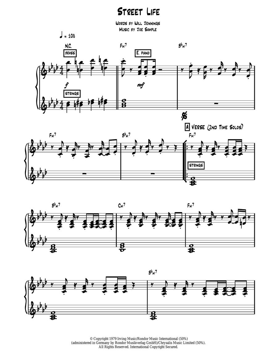 Street Life Street Life Piano scores gallery preview page 1