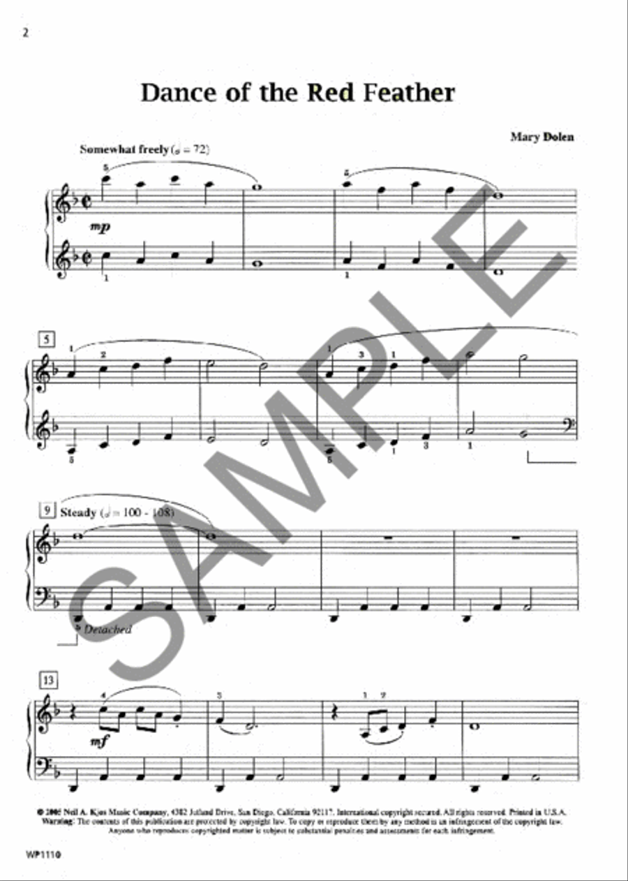 Dance of the Red Feather Piano Solo scores gallery preview page 2