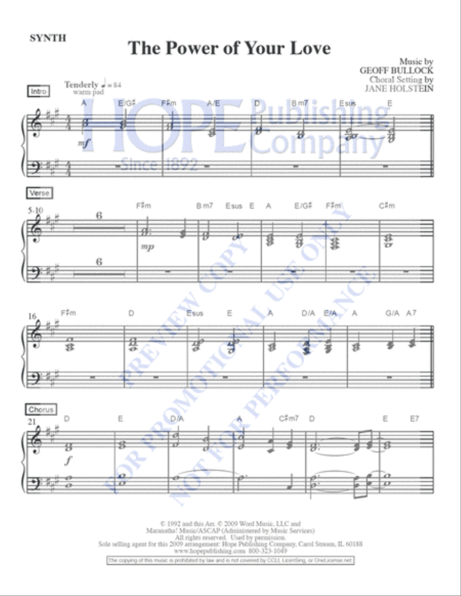 The Power of Your Love The Power of Your Love 4-Part scores gallery preview page 5