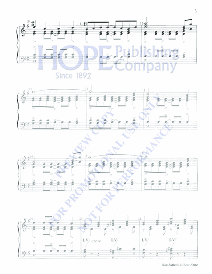 How Majestic is Your Name 3-Octaves scores gallery preview page 3