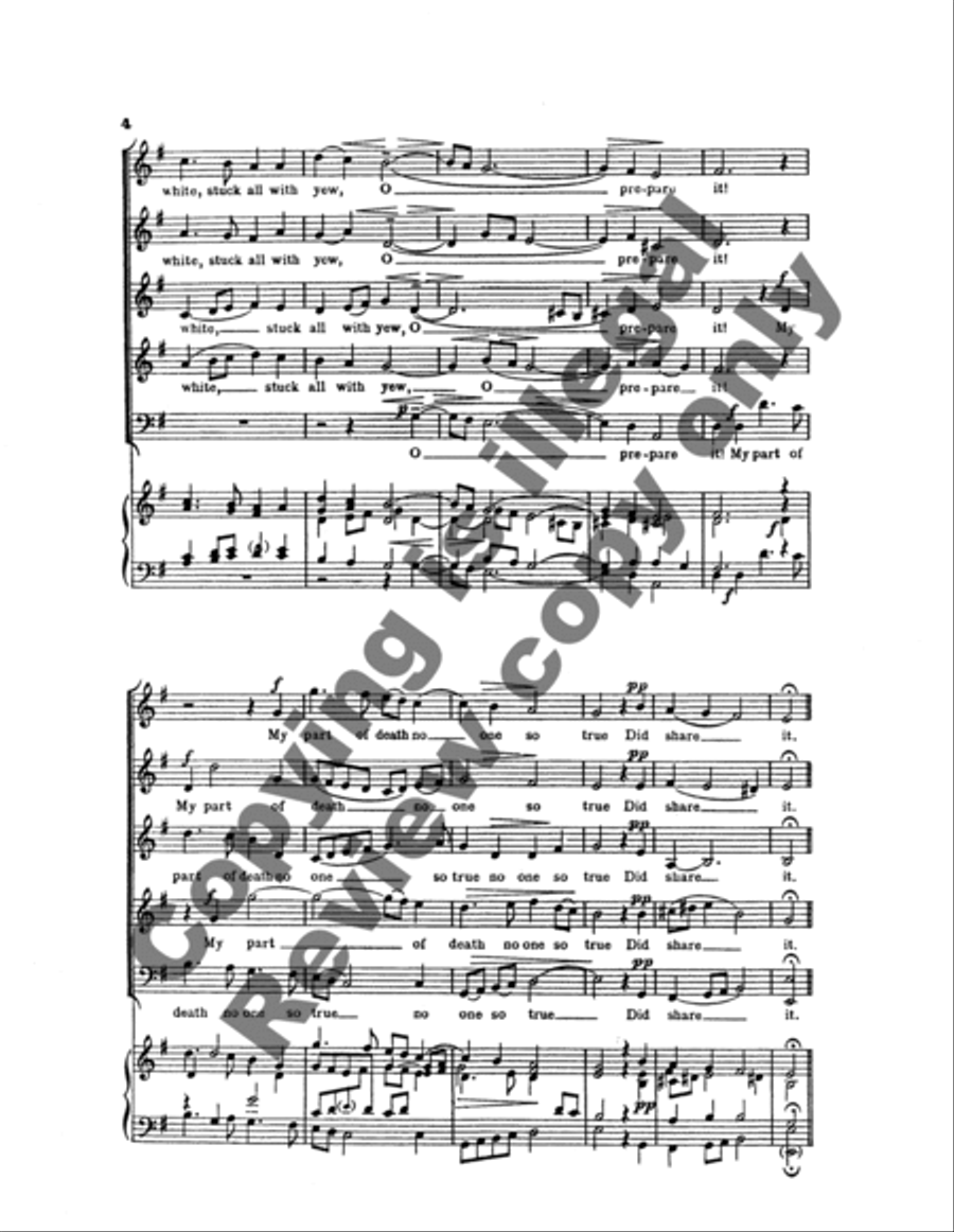 Come Away, Death Come Away, Death SSATB scores gallery preview page 7