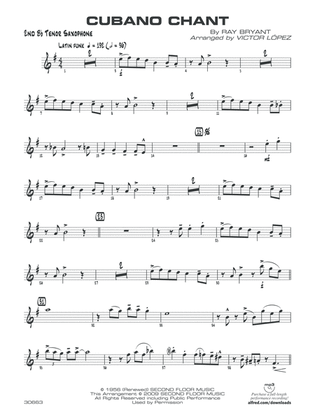 Cubano Chant: 2nd B-flat Tenor Saxophone