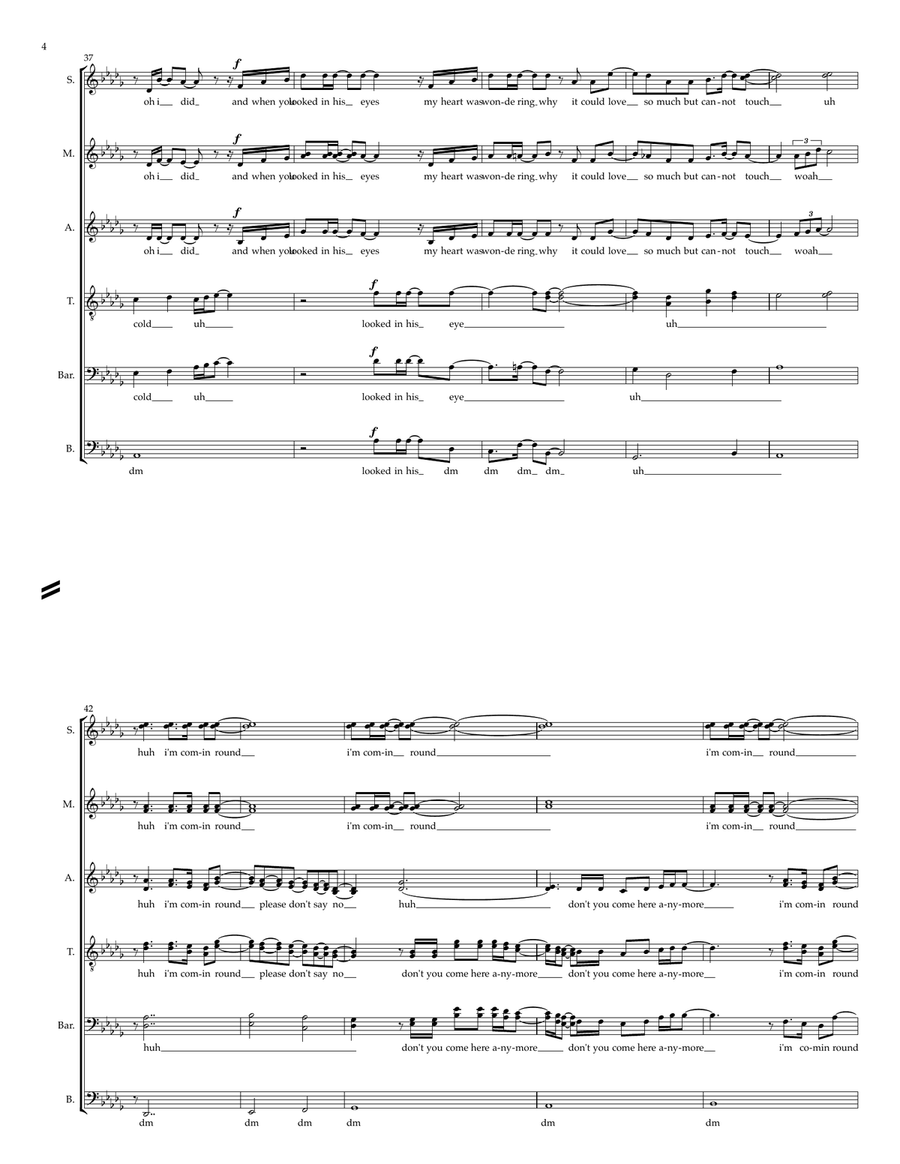 I'm Coming 'round A Cappella scores gallery preview page 4