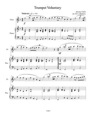 Trumpet Voluntary (Flute Solo) with piano accompaniment