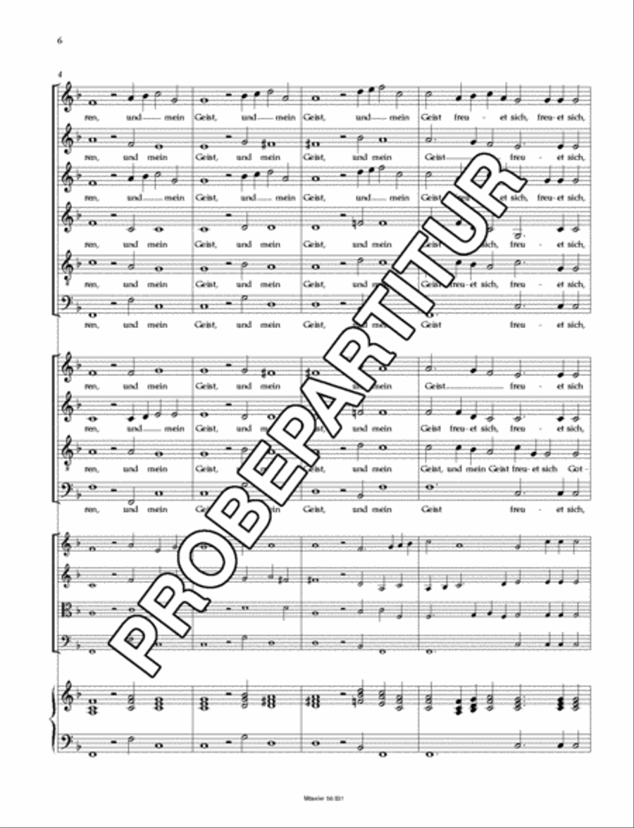 Meine Seel erhebt den Herren 4-Part scores gallery preview page 7