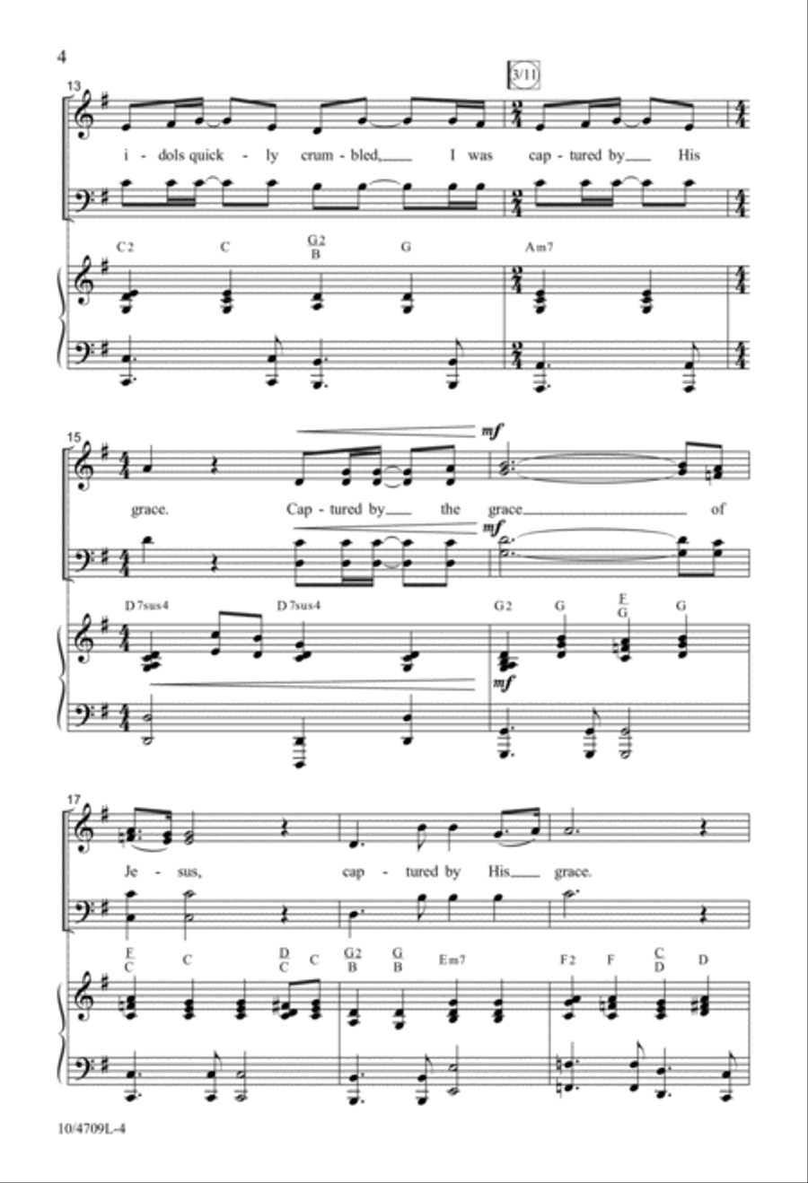 Captured by His Grace Captured by His Grace 4-Part scores gallery preview page 4