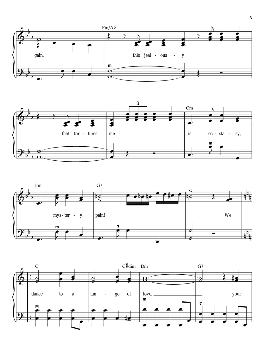 Jalousie (Jealousy) (arr. Gary Meisner) Accordion scores gallery preview page 3