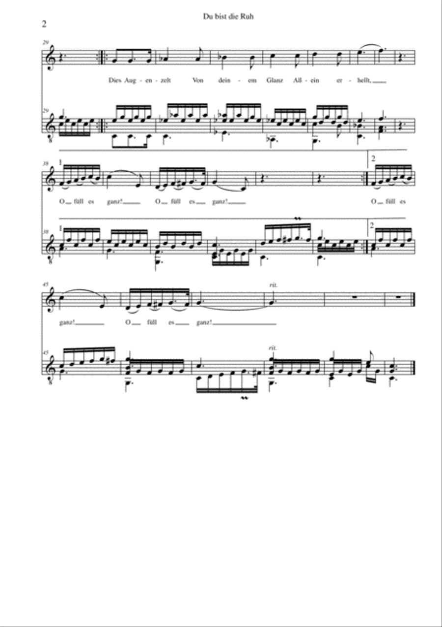 Schubert songs arranged for high voice and classical guitar Acoustic Guitar scores gallery preview page 5