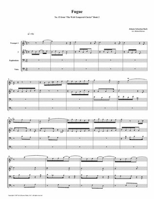 Fugue 15 from Well-Tempered Clavier, Book 2 (Brass Quartet)