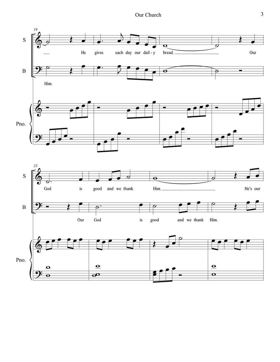 Our Church 4-Part scores gallery preview page 3