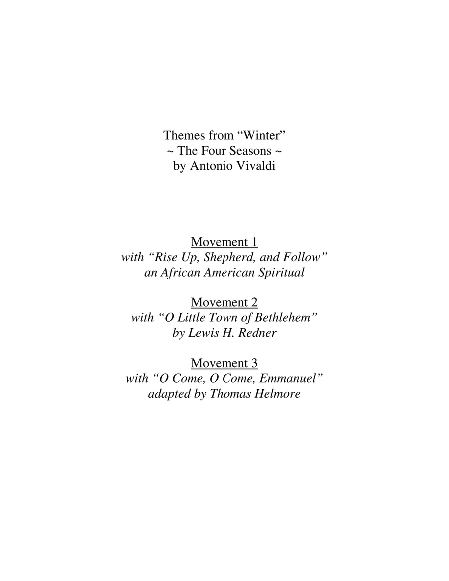 WINTER - The Four Seasons Hymn Medleys Collection (3 Piano Solos) Piano Solo scores gallery preview page 4