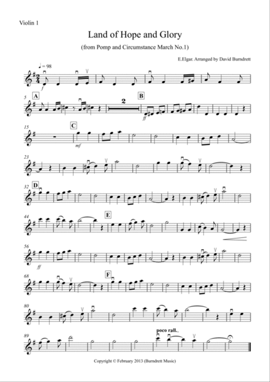 Land of Hope and Glory for String Orchestra String Orchestra scores gallery preview page 6