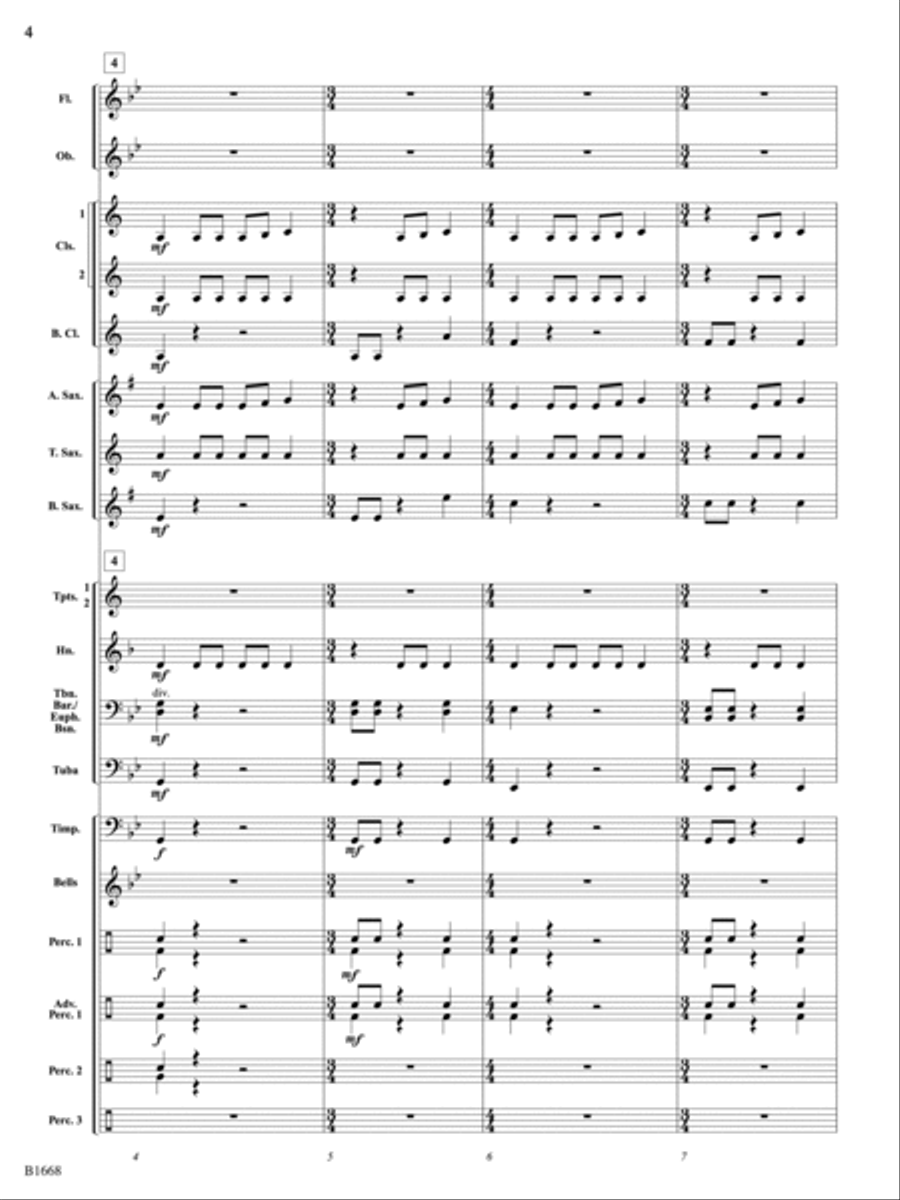 Spirit of the Stallion: Score Concert Band scores gallery preview page 4