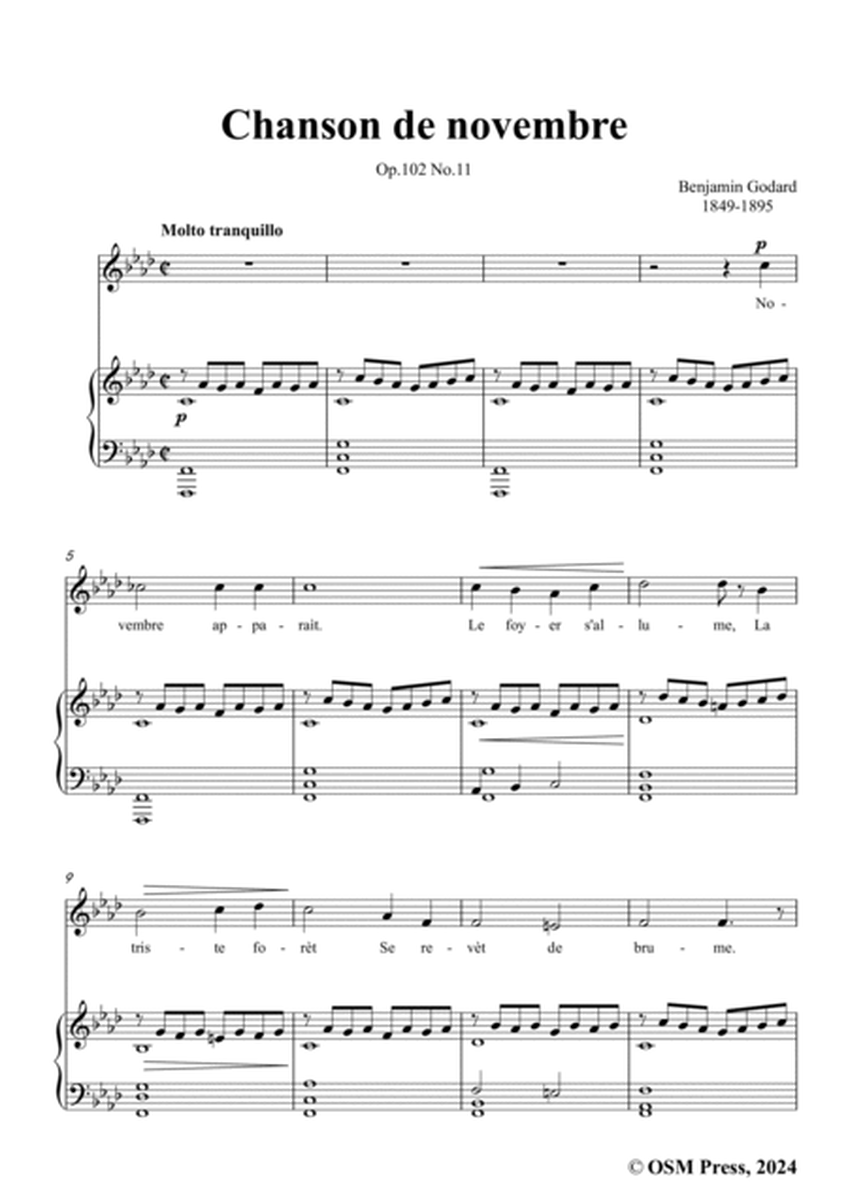 B. Godard-Chanson de novembre,Op.102 No.11,in f minor