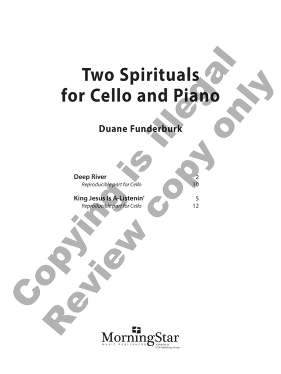 Two Spirituals for Cello and Piano image number null