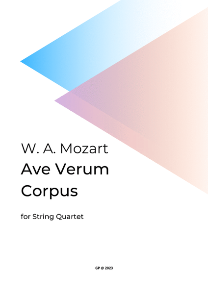 Mozart, Ave Verum Corpus for String Quartet image number null
