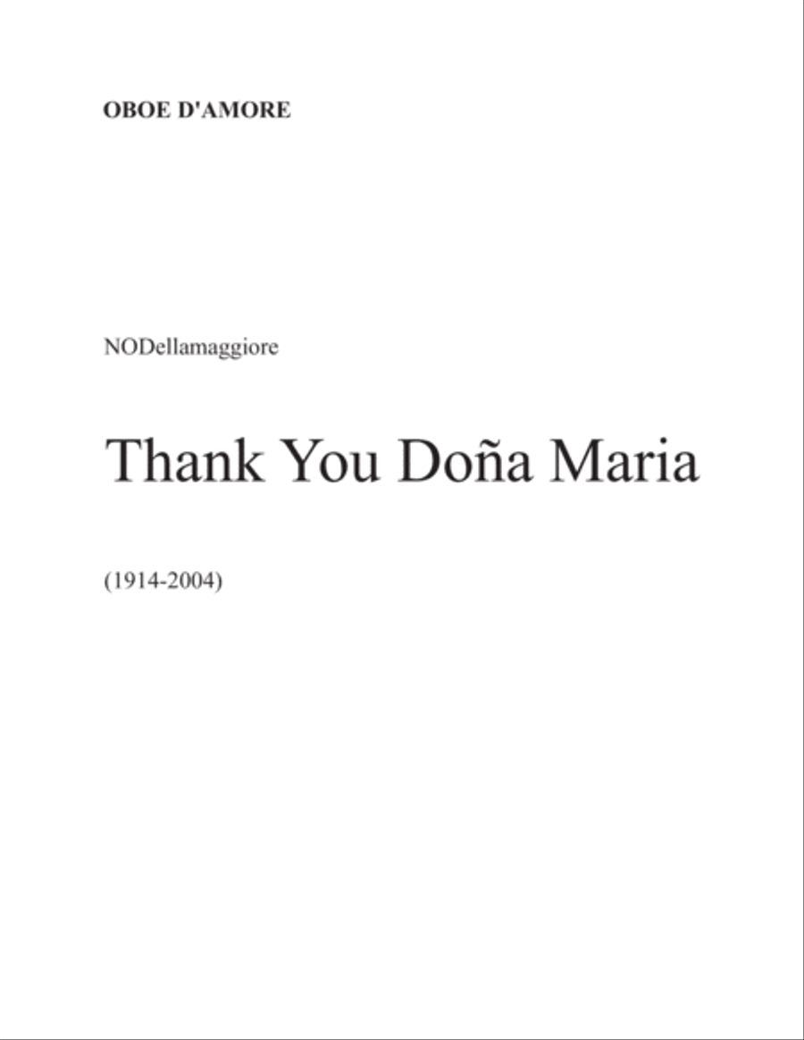 Thank You Doña Maria (all parts) Small Ensemble scores gallery preview page 1