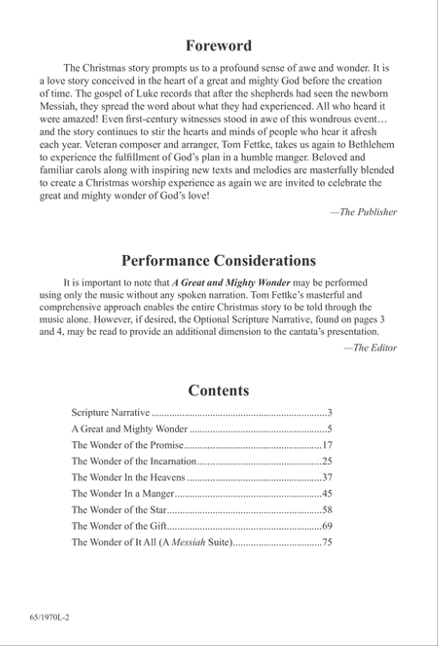A Great and Mighty Wonder 4-Part scores gallery preview page 3