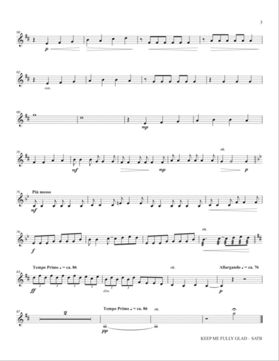 Keep Me Fully Glad - Cello Choir scores gallery preview page 6