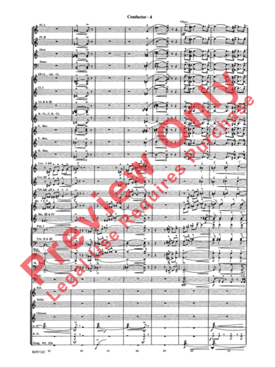 Symphonic Movement Concert Band scores gallery preview page 6