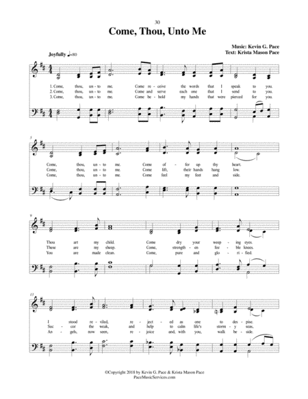 Come, Thou, Unto Me - an original hymn image number null