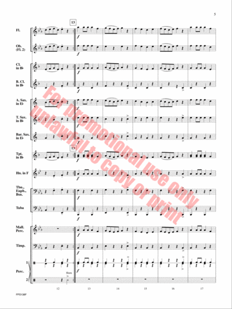Bicycle Race Concert Band scores gallery preview page 6