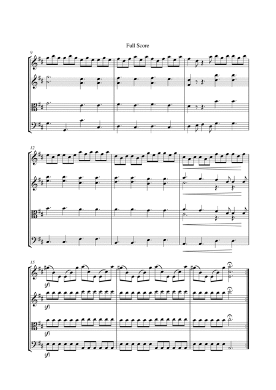 CONCERTO FOR LUTE, 2 VIOLINS AND CONTINUO IN D, RV 93, 3RD MOV, ALLEGRO FOR STRING TRIO String Trio scores gallery preview page 5
