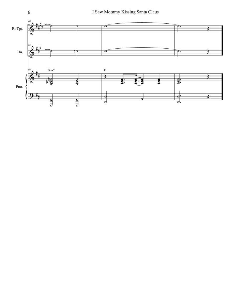 I Saw Mommy Kissing Santa Claus Brass Duet scores gallery preview page 6