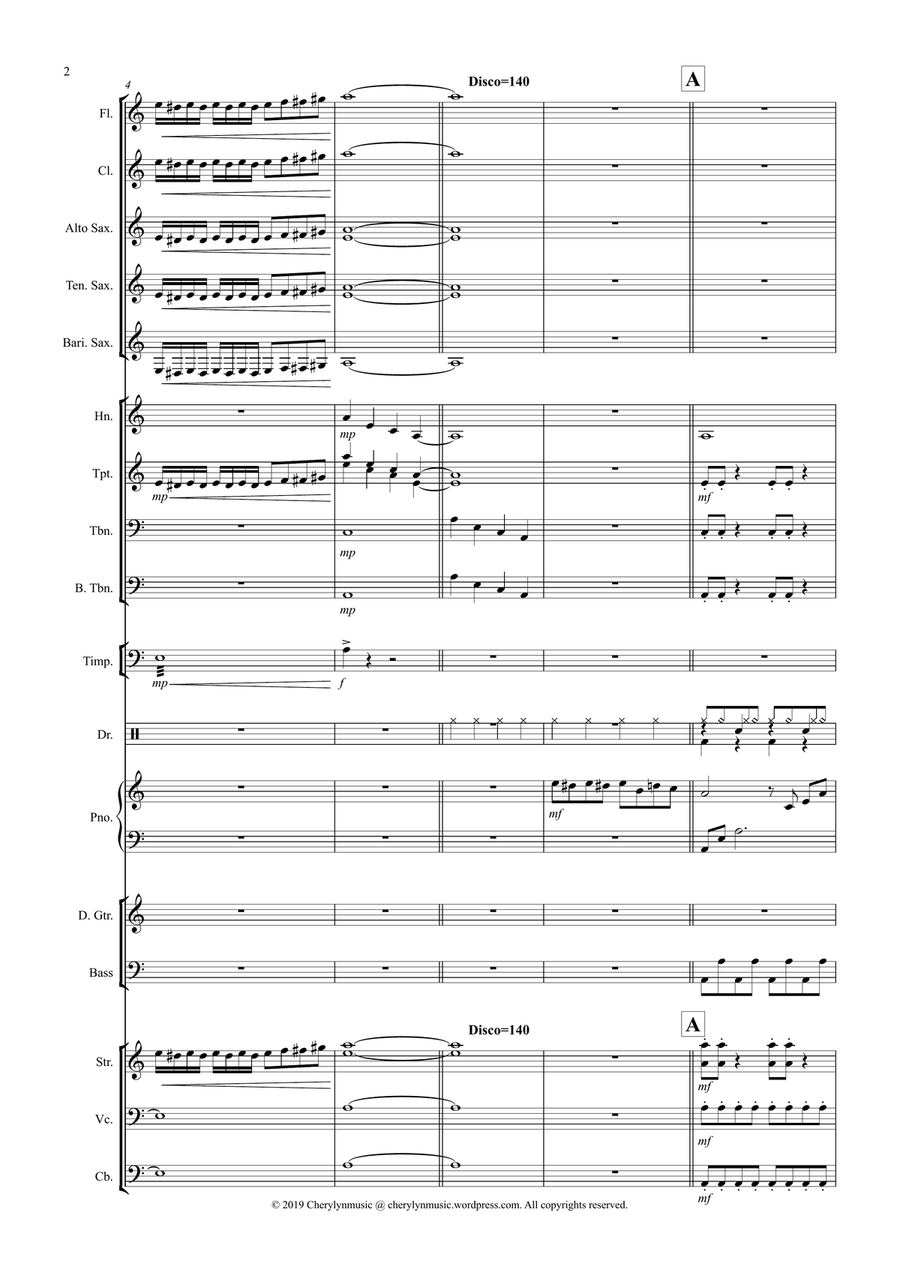 Beethoven and A Bumble Bee (Orchestral Medley of Fur Elise & Flight of the Bumblebee) Concert Band scores gallery preview page 2