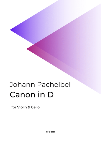 Canon in D for Violin & Cello (String Duo) image number null