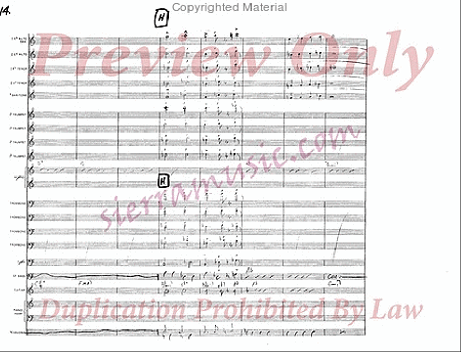 Invention For Guitar And Trumpet Jazz Ensemble scores gallery preview page 15