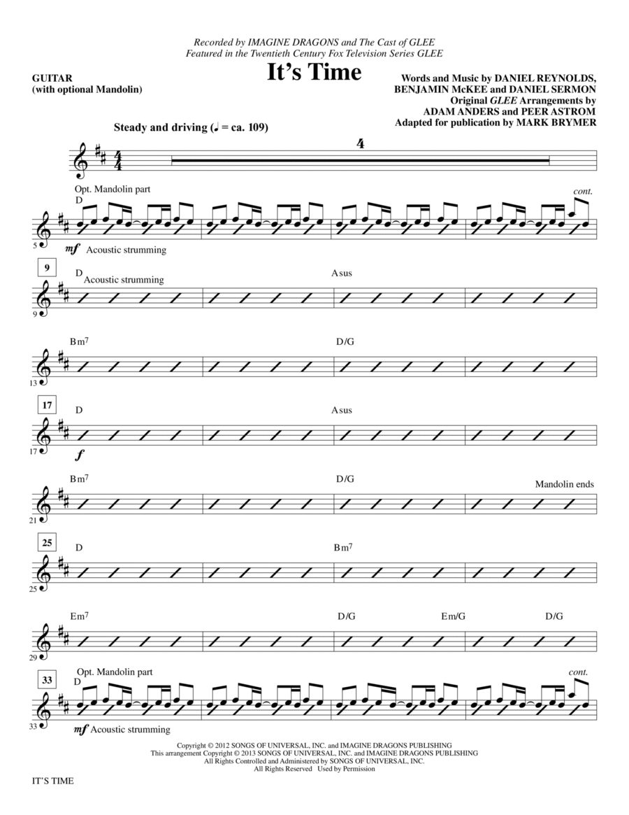 It's Time - Guitar Choir scores gallery preview page 1