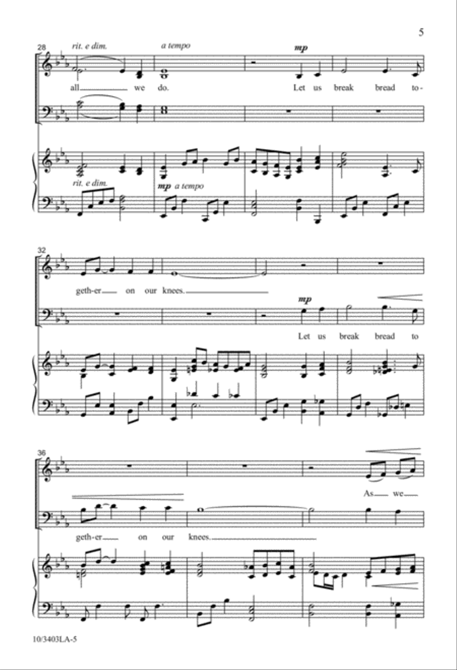 We Gather for Communion 4-Part scores gallery preview page 5