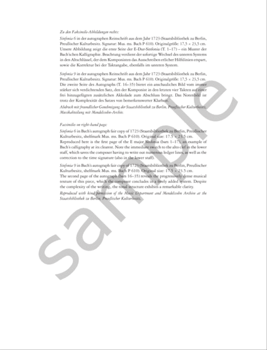 Inventions and Sinfonias BWV 772-801 for Piano Piano scores gallery preview page 2