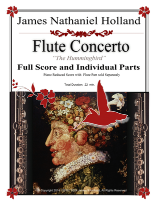 Flute Concerto The Hummingbird Full Orchestral Score and Individual Parts
